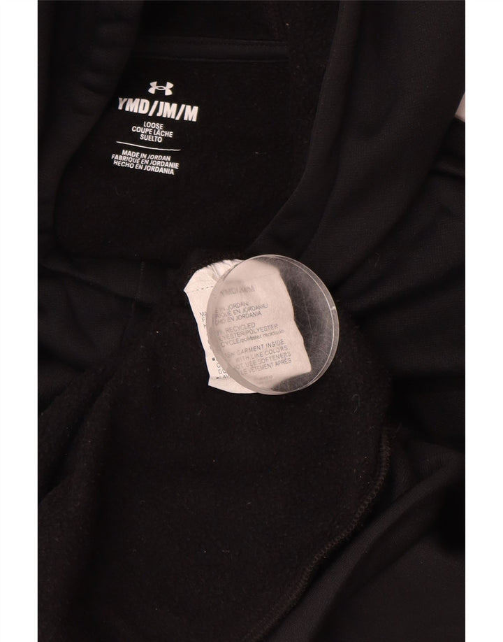 UNDER ARMOUR Jersey con capucha gráfico suelto para niñas 9-10 años Mediano Negro