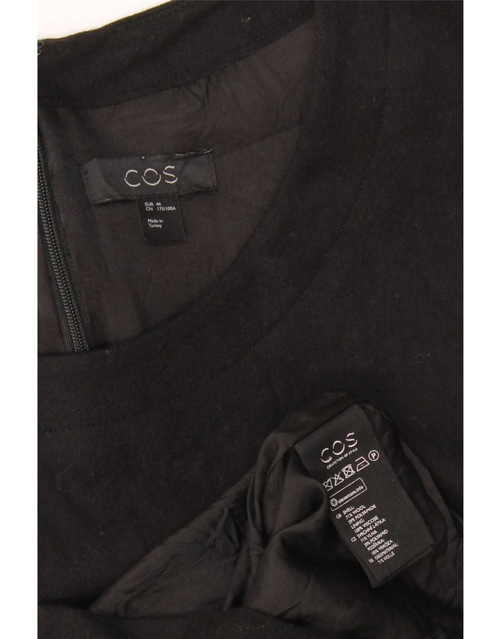 Cos Vestido recto de manga larga para mujer EU 44 XL Lana negra