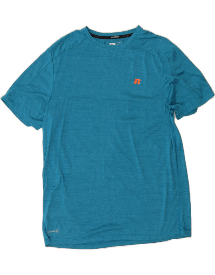 RUSSELL ATHLETIC Mens T-Shirt Top Large Blue Polyester Vintage Russell Athletic and Second-Hand Russell Athletic from Messina Hembry 