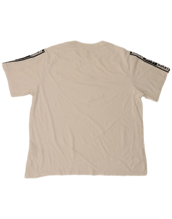 Levi's Camiseta con gráfico relajado para hombre Top XL Algodón blanco