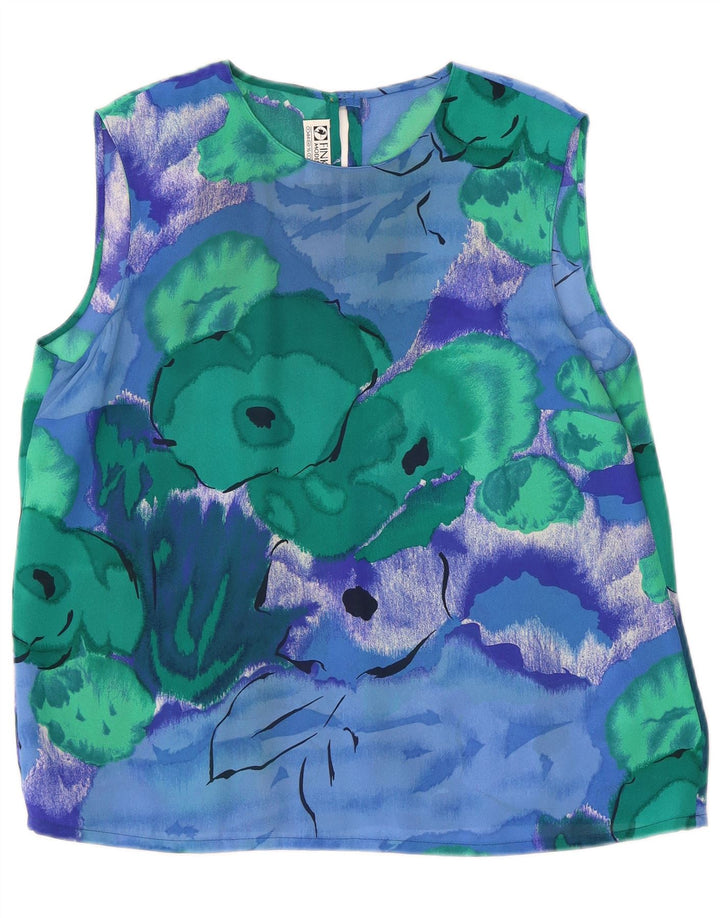 Fink Conjunto de falda de 2 piezas para mujer UK 16 Large W30 Poliéster floral azul