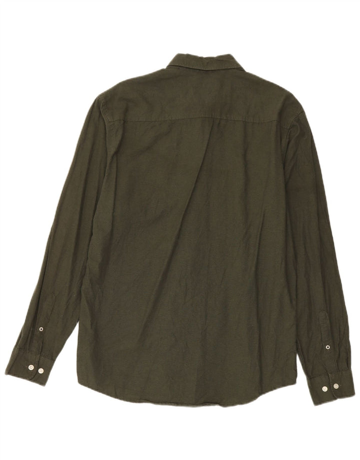 Camisa Jack & Jones Hombre Grande Caqui Algodón