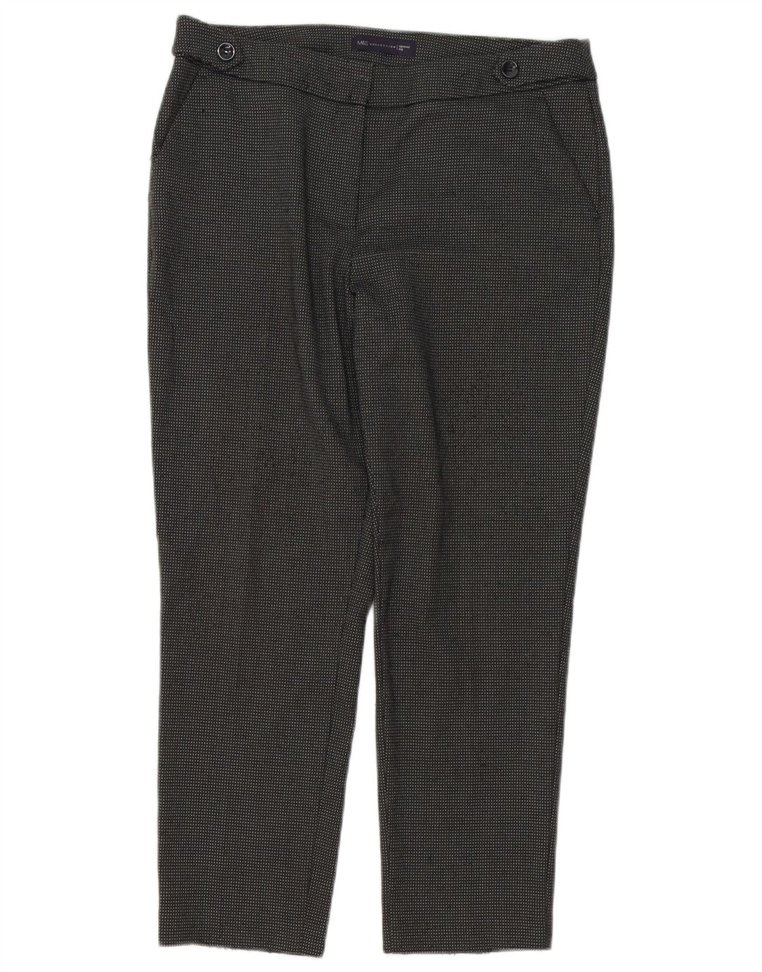Marks & Spencer Pantalones cortos de traje para mujer UK 12 Medium W34 L26 Grey Check