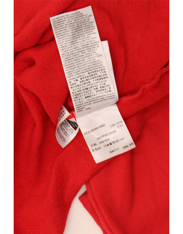 LEVI'S Sudadera con gráfico recortado de gran tamaño para mujer UK 6 XS Algodón rojo