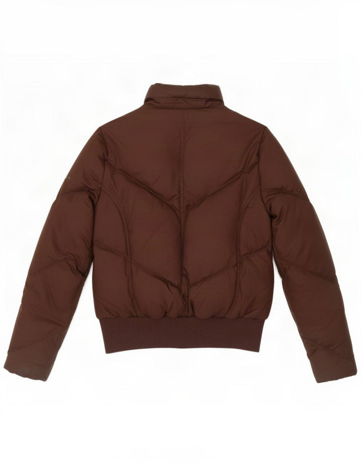 Tommy Hilfiger Chaqueta Bomber Acolchada para Mujer UK 10 Small Marrón Poliéster