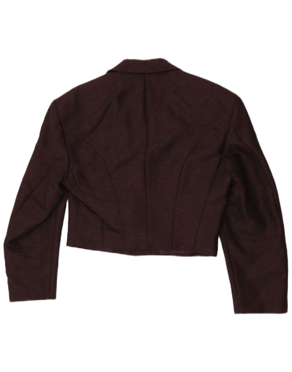 Wilvorst Chaqueta tipo blazer corta con 1 botón para hombre UK 34 XS Viscosa morada