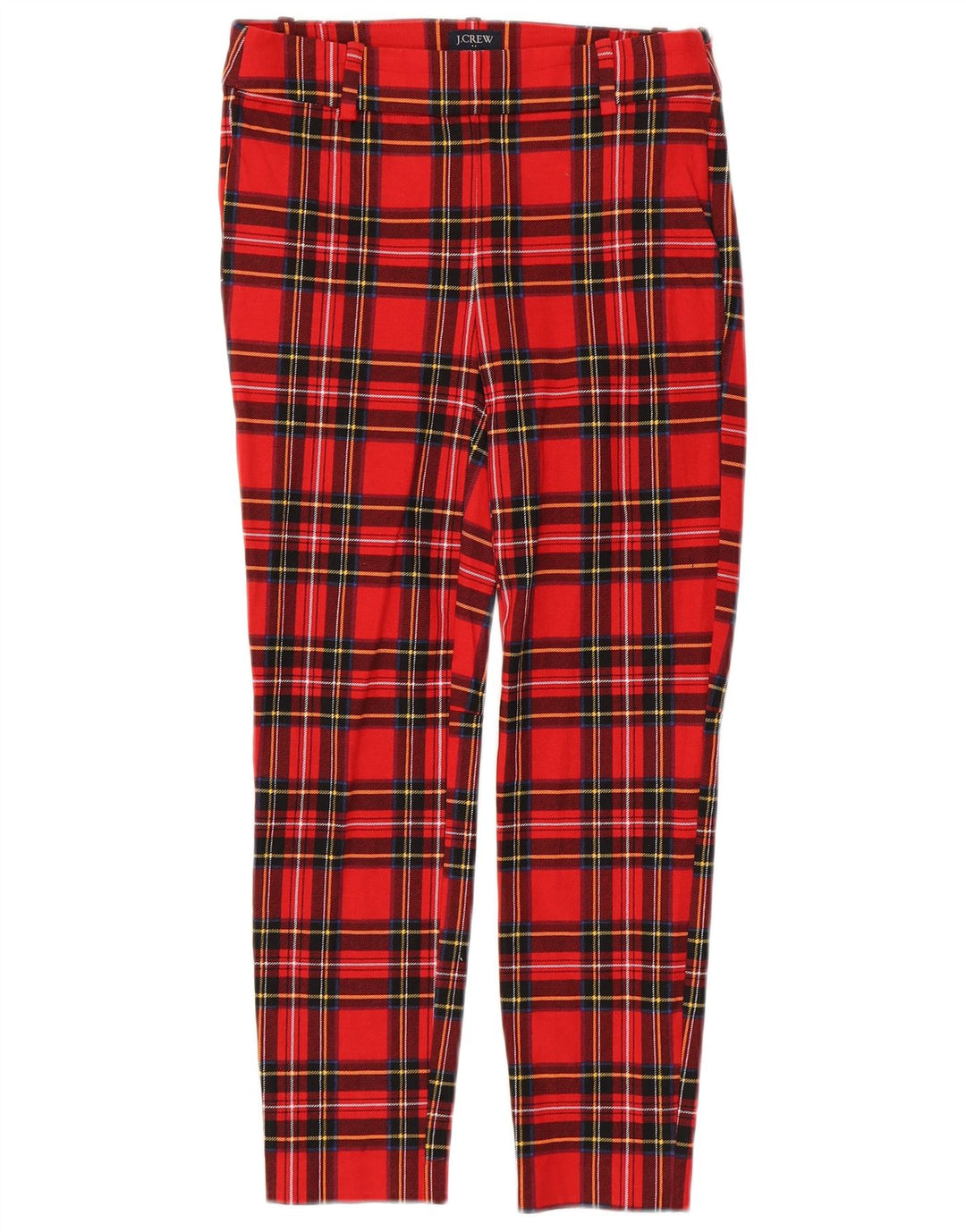 J. CREW Pantalones casuales ajustados Winnie para mujer US 00 2XS W26 L24 Red Check