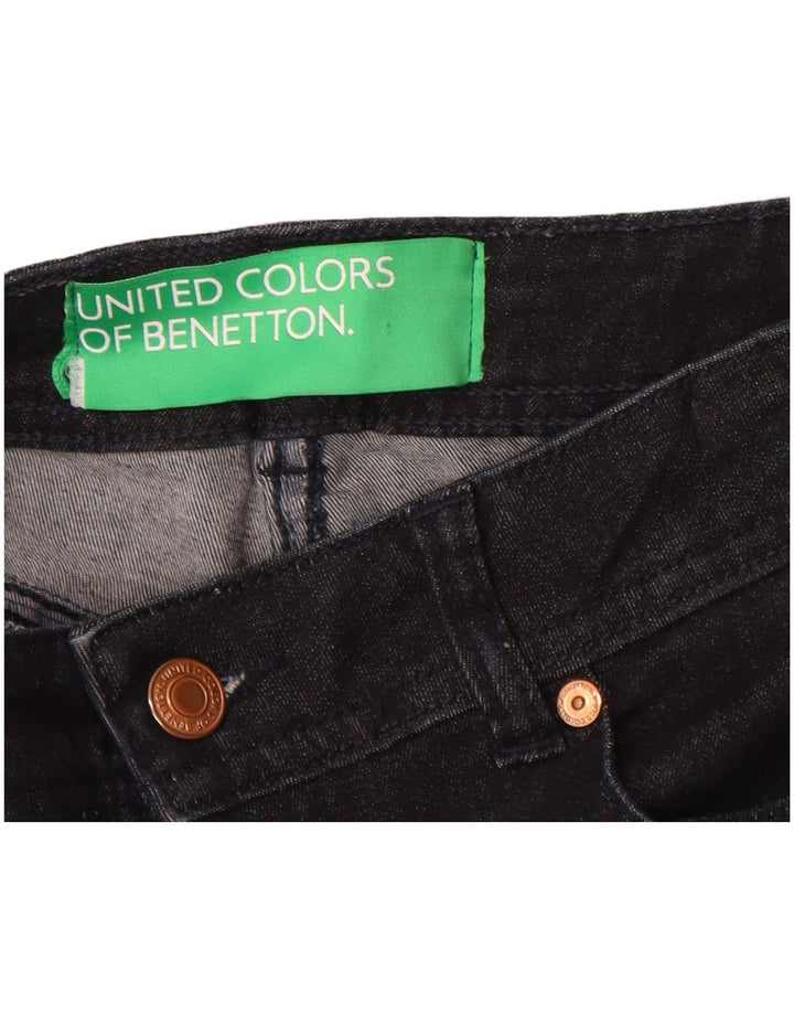 Vaqueros Bootcut Mujer Benetton W27 L30 Azul Marino Algodón