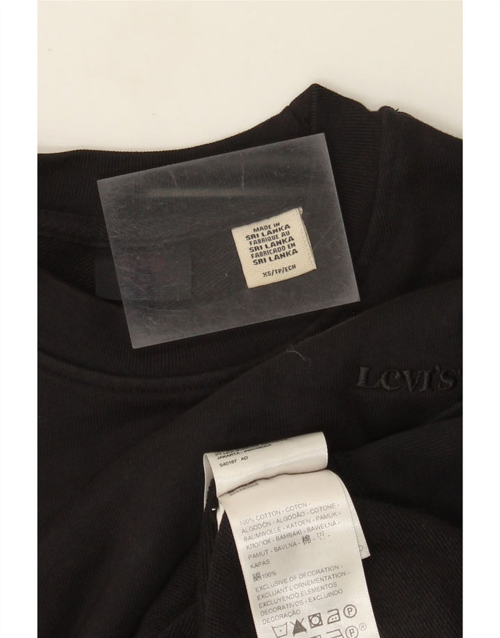 Levi's Sudadera extragrande para mujer UK 6 XS Algodón negro