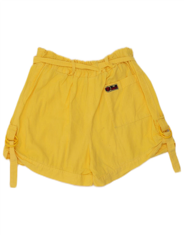 Pantalones cortos cargo vintage para mujer W28 amarillo medio