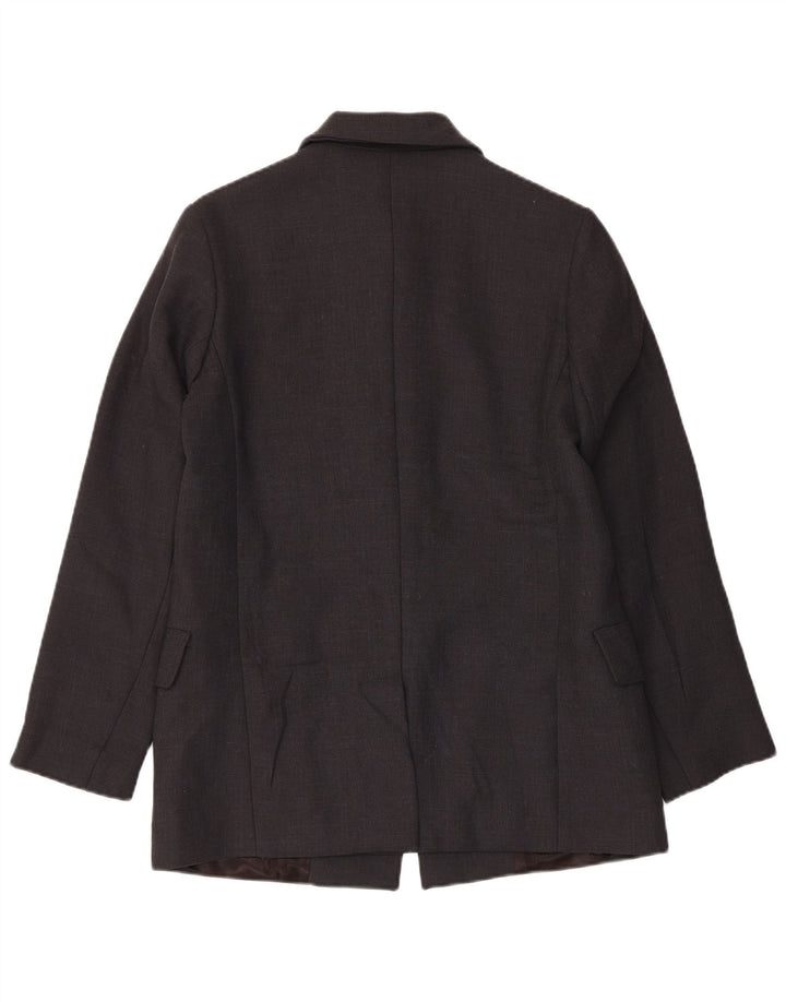 Belfe & Belfe Chaqueta Blazer De 4 Botones Para Mujer IT 40 Small Black Virgin Wool