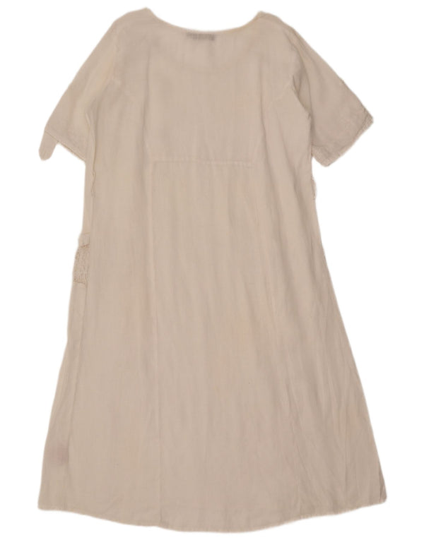 Positano by Jean Paul Vestido acampanado extragrande para mujer UK 40 Mediano Blanco roto
