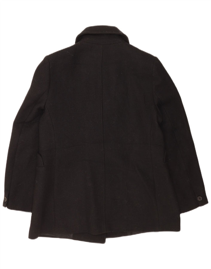 Zara Mujer Chaquetón UK 40 XL Lana Negra