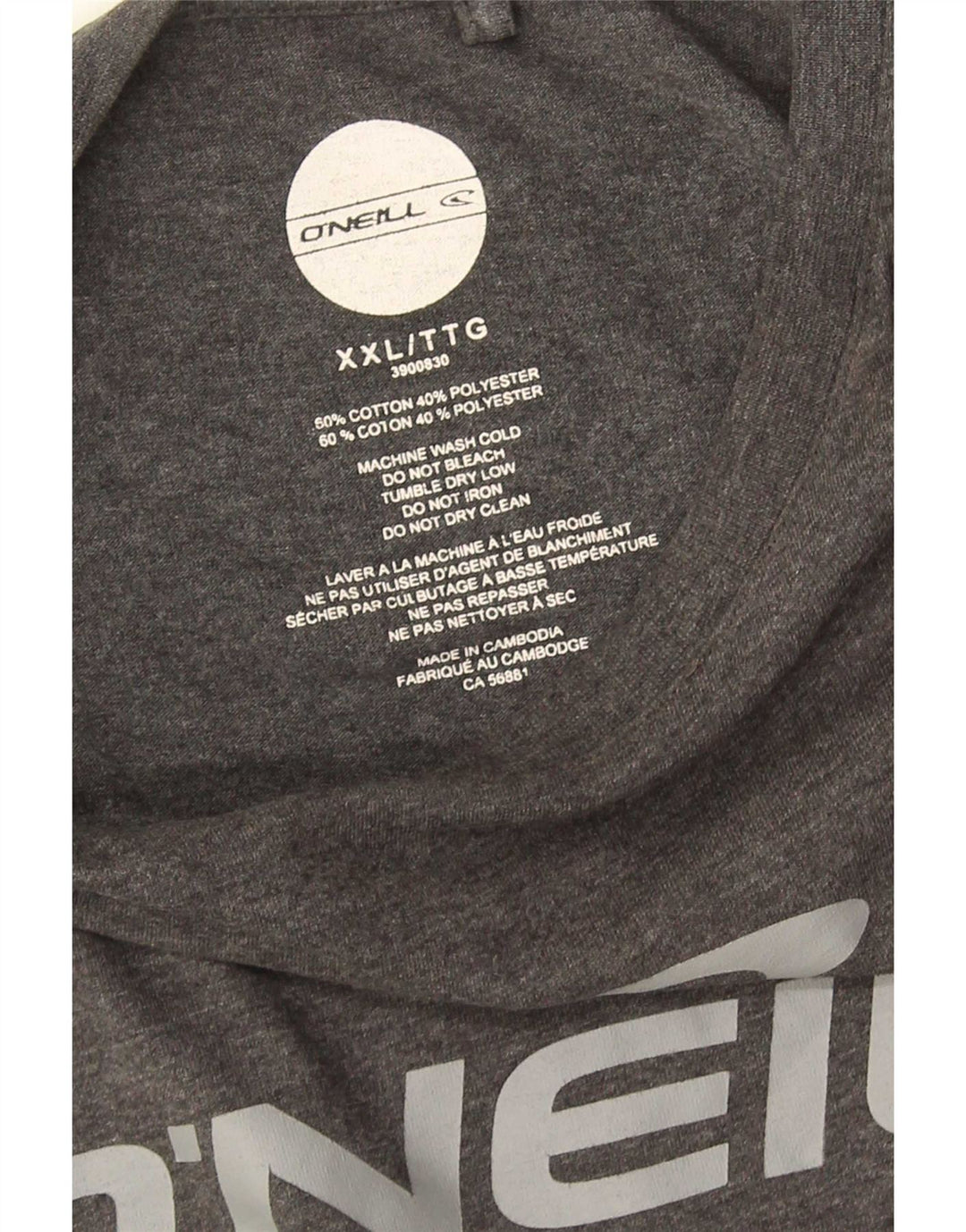 O'Neill Camiseta gráfica para hombre Top 2XL Algodón gris