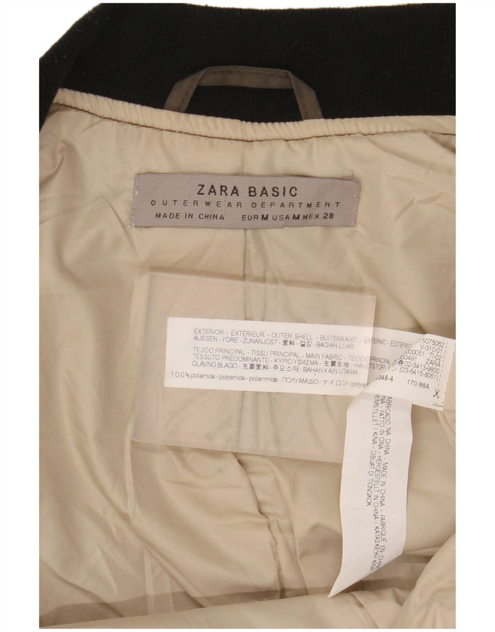 ZARA Mujer Cazadora Bomber Extragrande UK 44 Mediano Caqui Colorblock