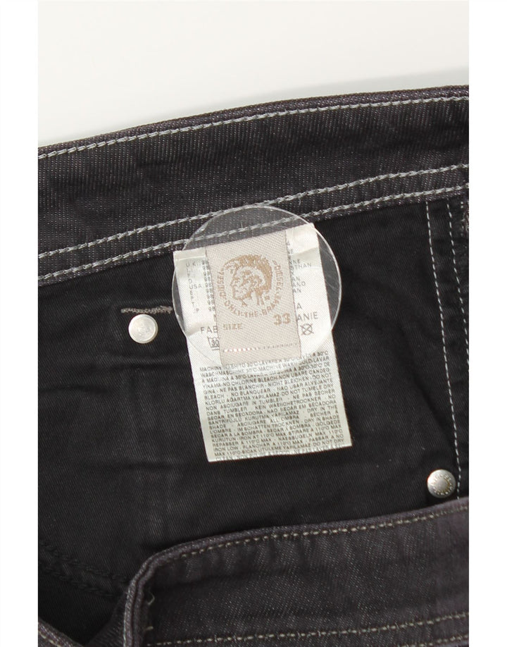 DIESEL Vaqueros Rectos Hombre W33 L30 Gris Algodón