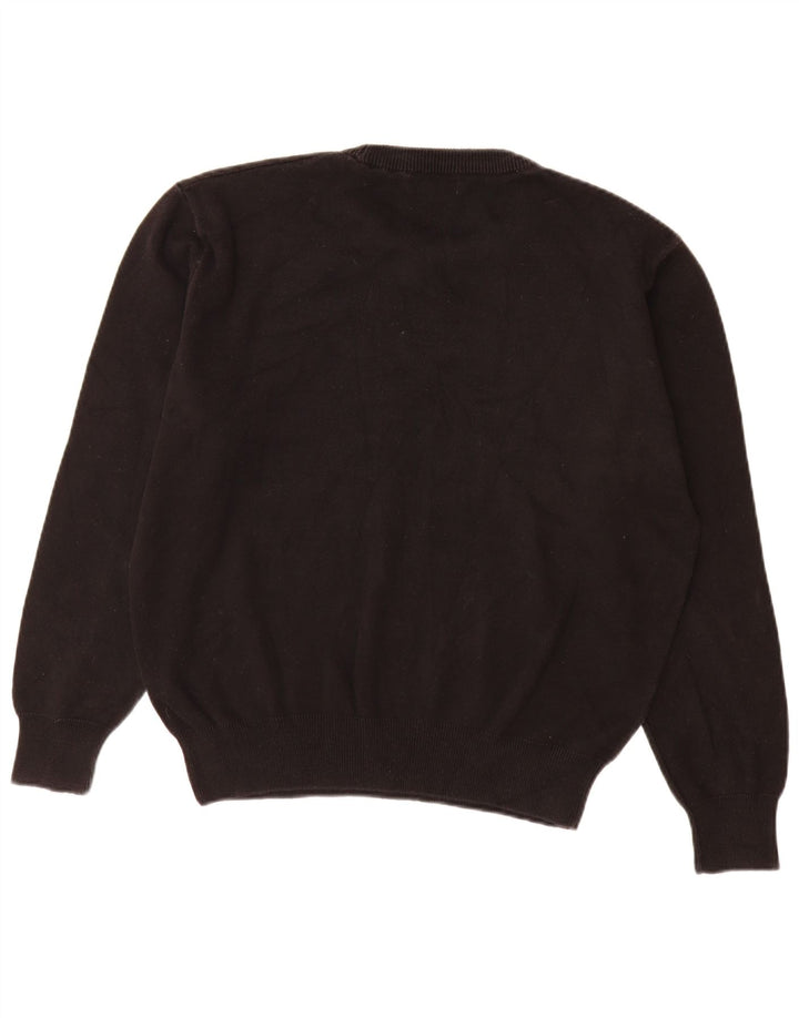 Zara Hombre Jersey Cuello Redondo Jersey Grande Algodón Negro
