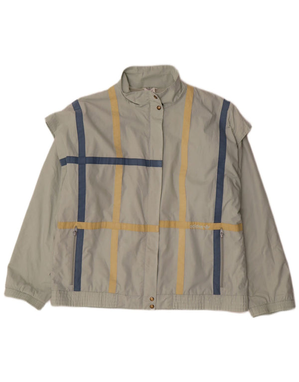 Adidas Chaqueta Bomber para Mujer UK 18 XL Algodón a Cuadros Verde