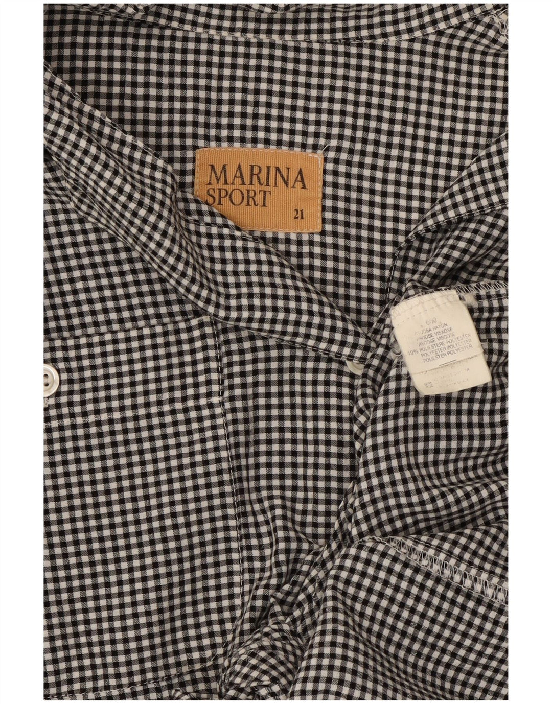Marina Sport - Blusa para mujer con lazo frontal, talla 21, tamaño mediano, color negro