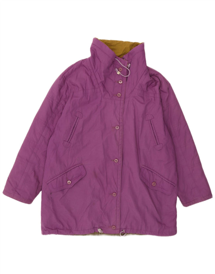 VINTAGE Chaqueta utilitaria para mujer Reino Unido 20 2XL Púrpura