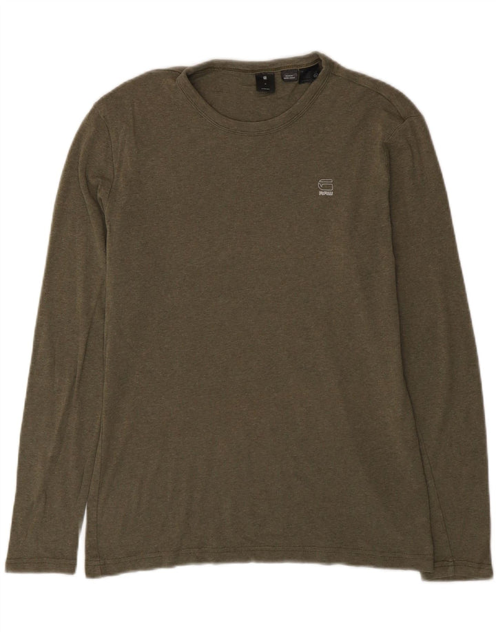 G-Star Hombre Top Manga Larga Algodón Caqui Medio