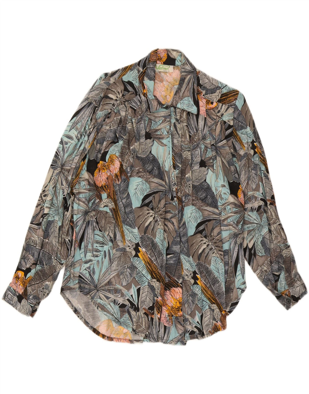 VELENO Blusa camisera para mujer ES 39 2XL Viscosa floral multicolor