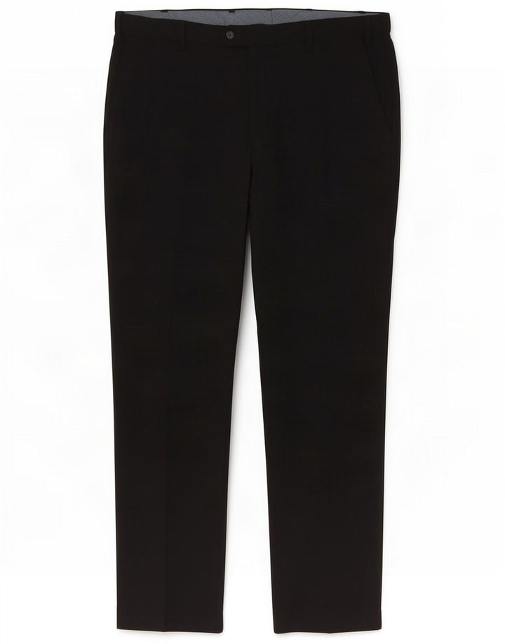 Pantalones de traje Marks & Spencer de corte regular para hombre W38 L31 Poliéster negro