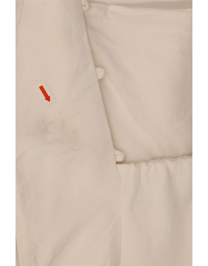 Zara Mujer Vestido Tubo UK 8 Small Viscosa Blanca