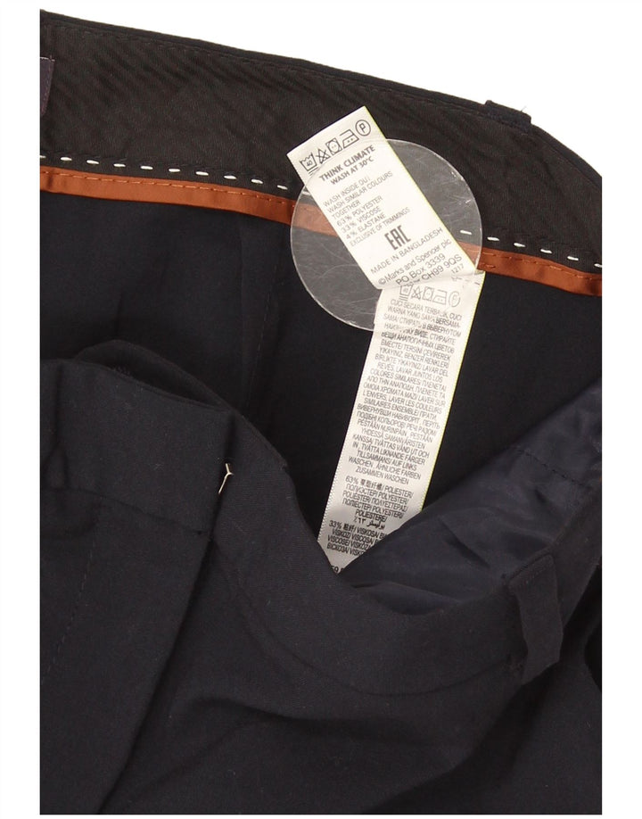 Marks & Spencer Pantalones Chinos para Mujer UK 12 Medium W32 L29 Azul Marino