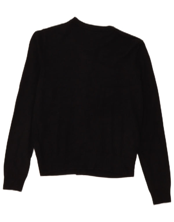 Marks & Spencer Suéter tipo cárdigan para mujer UK 10 Small Viscosa negra