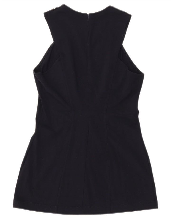 ROCCOBAROCCO Blusa sin mangas para mujer IT 44 Medio Azul marino Floral