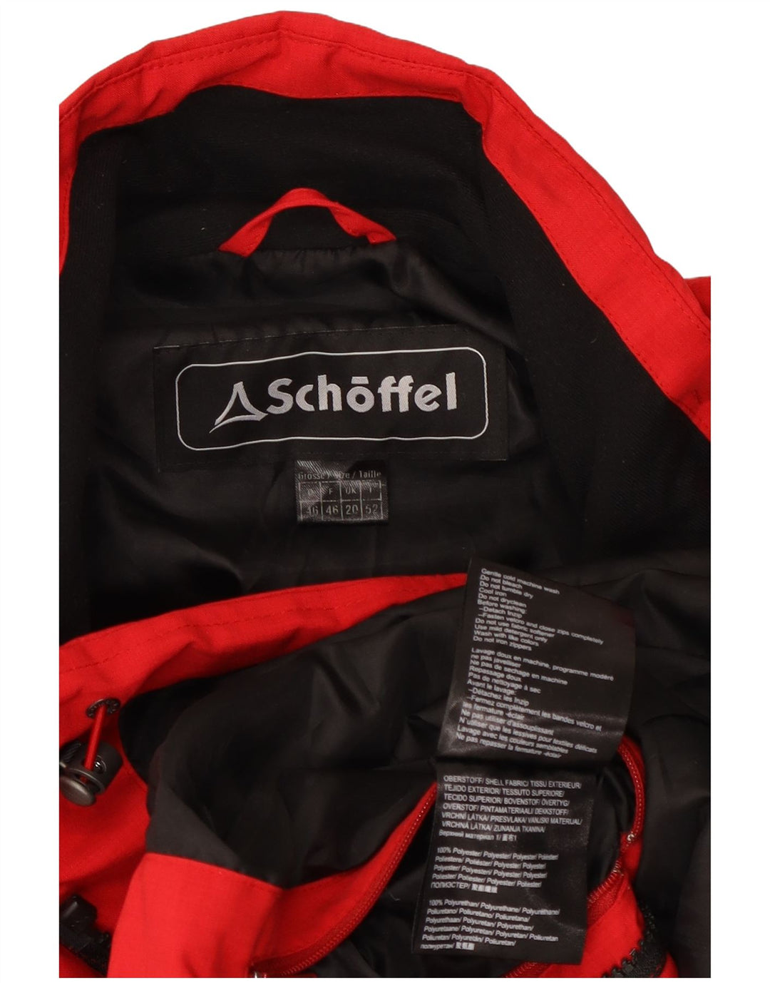 Schoffel Chaqueta impermeable para mujer UK 20 2XL Poliéster rojo