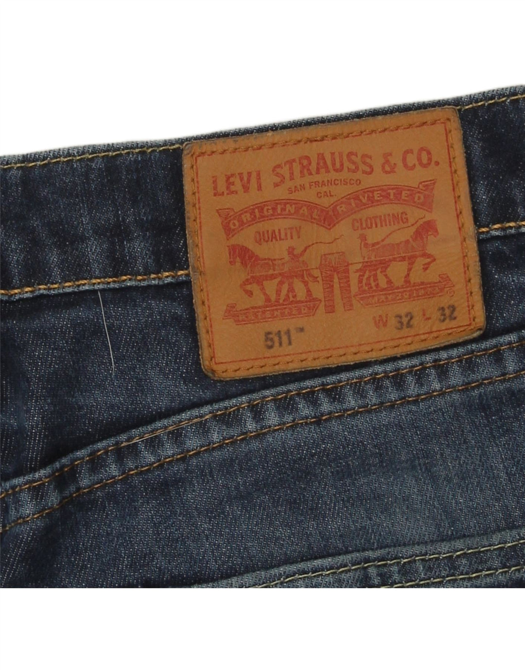Levi's Hombre 511 Slim Jeans W32 L32 Algodón Azul Marino
