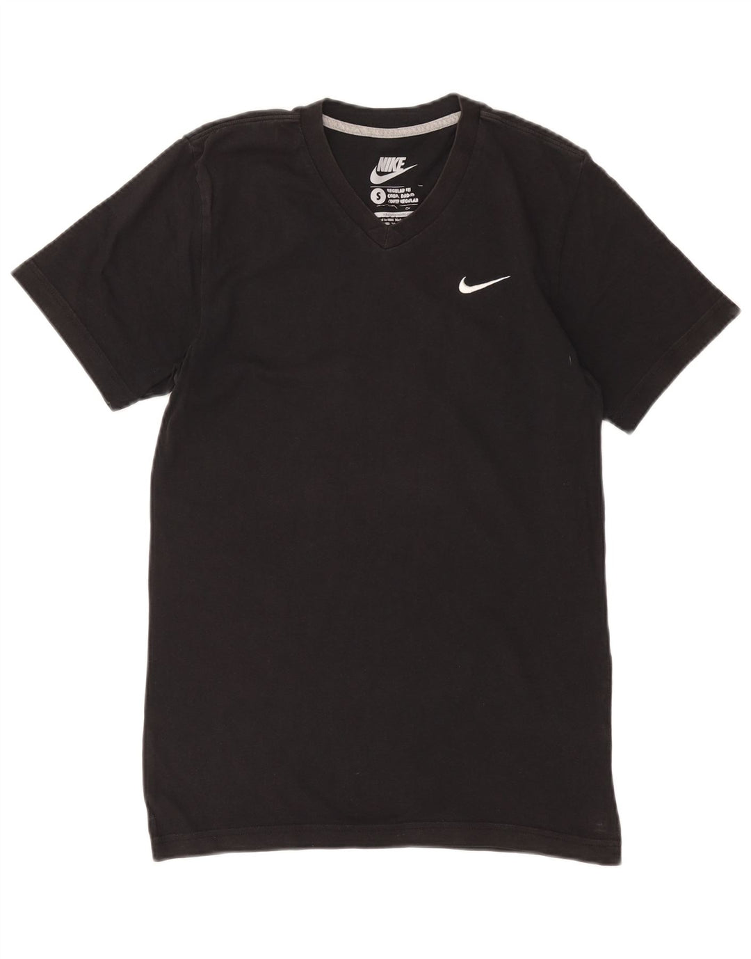 NIKE Camiseta de corte regular para hombre, talla pequeña, color negro
