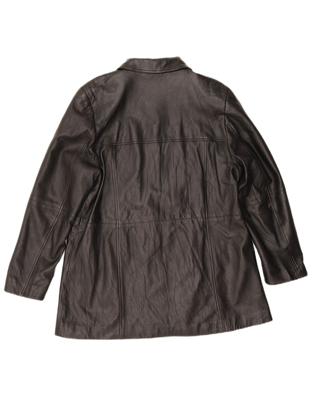 Marks & Spencer Chaqueta de cuero para mujer UK 46 Grande Cuero negro