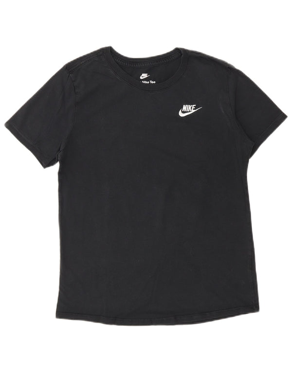 NIKE Womens T-Shirt Top UK 6 XS Black Cotton