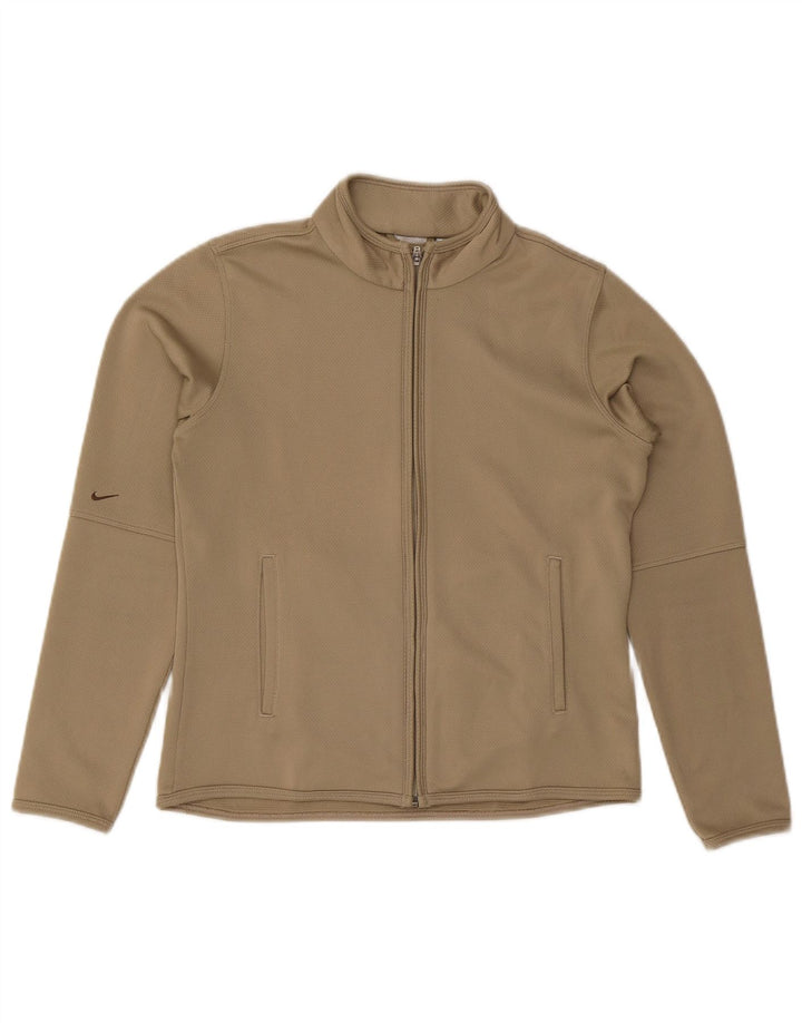 Nike - Chaqueta de chándal Dri Fit para mujer, talla 8/10, color beige mediano