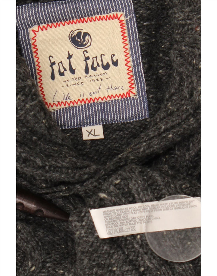 Jersey con cuello chal para hombre de Fat Face XL Lana moteada gris