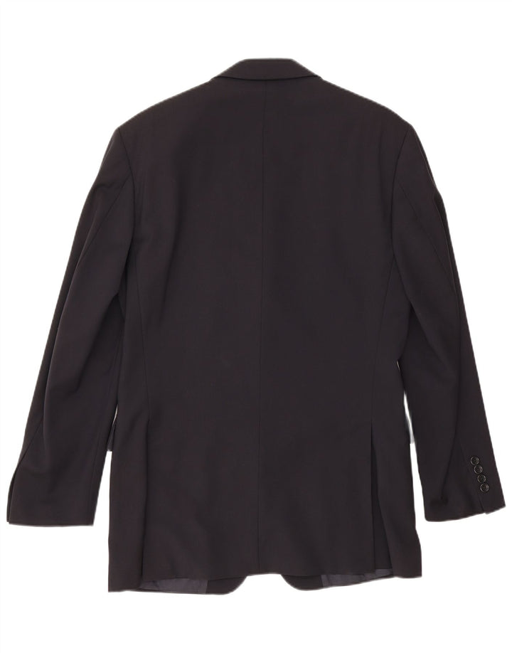 Hugo Boss Chaqueta tipo blazer de 3 botones para hombre UK 36 Small Azul marino Lana virgen