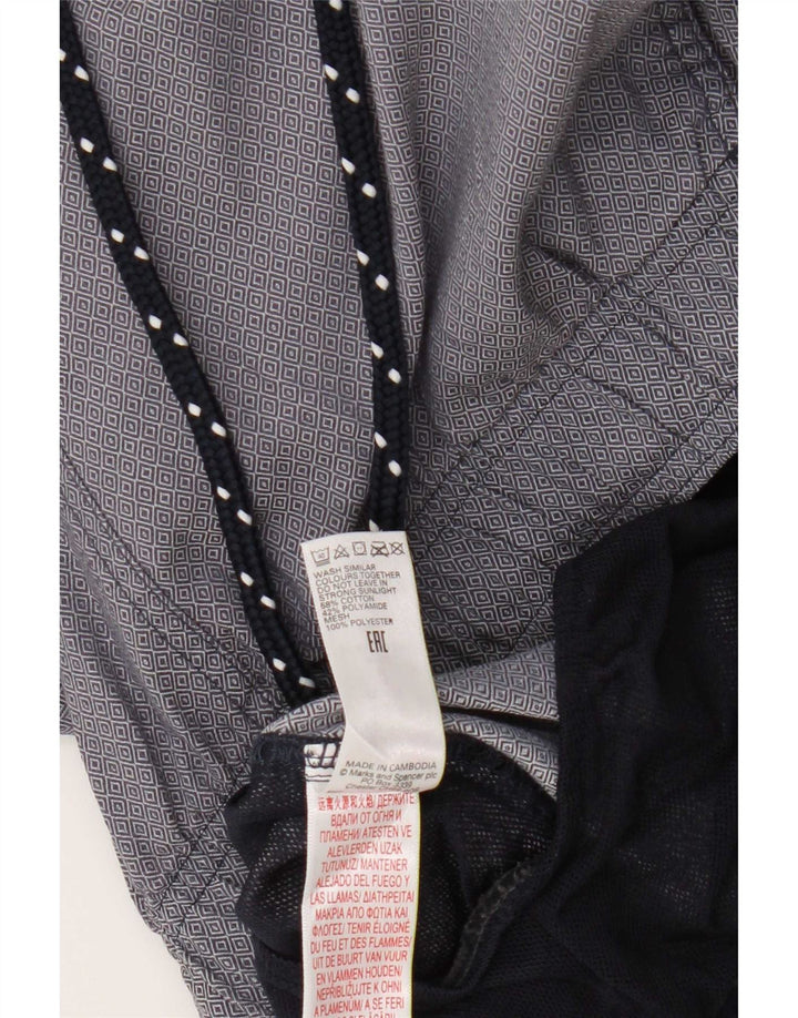 Marks & Spencer Pantalones cortos deportivos para hombre Algodón geométrico azul marino mediano