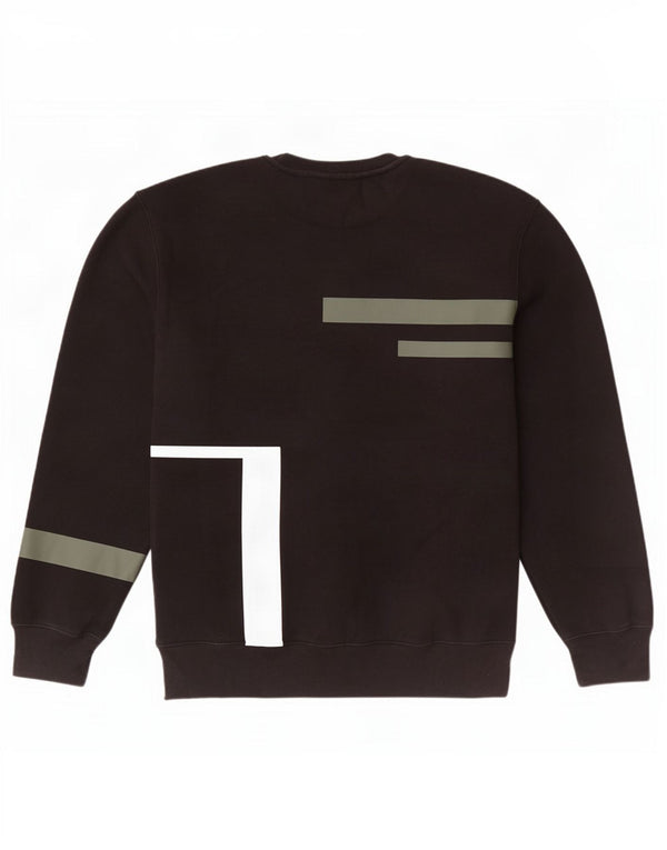 Champion Sudadera Estampada Con Estampado De Algodón Color Block En Negro Mediano