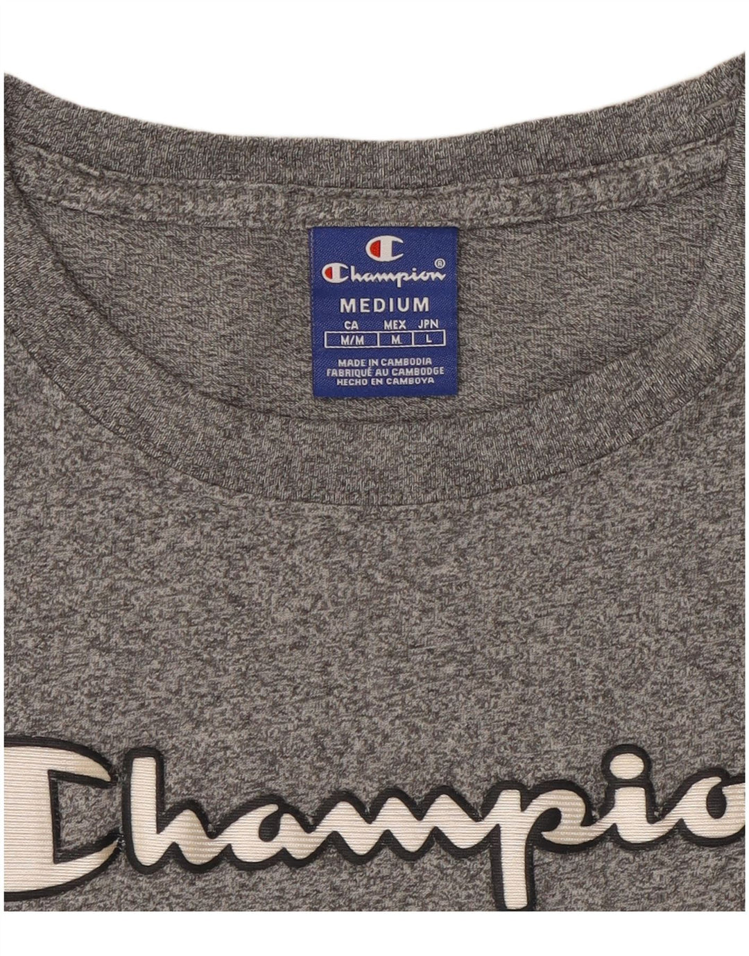 Champion Camiseta gráfica para mujer Top UK 12 Gris medio