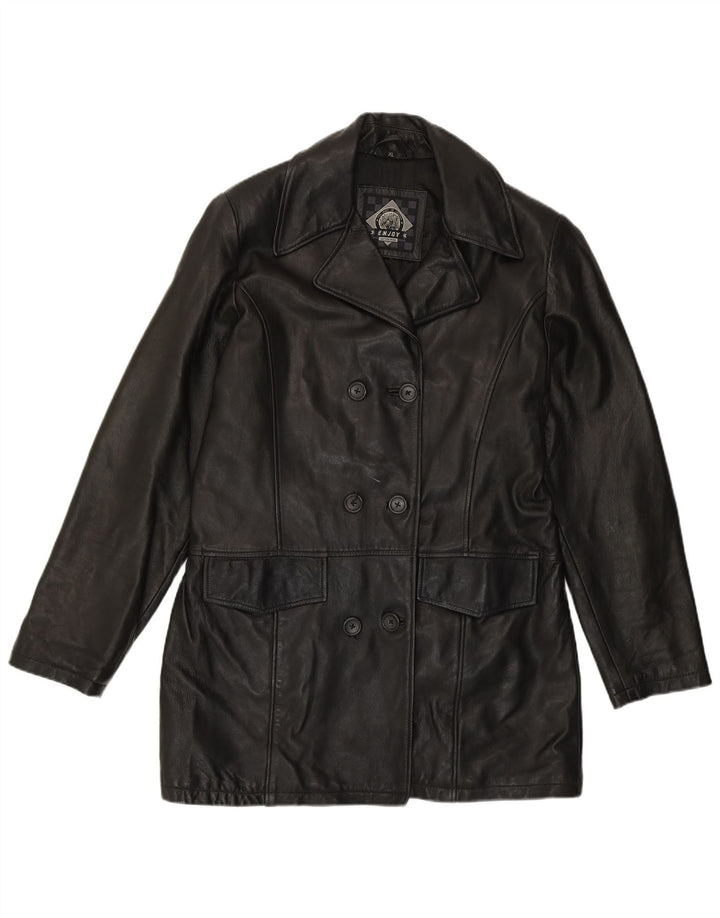 ENJOY Chaqueta de cuero para mujer ES 40 XL Negro