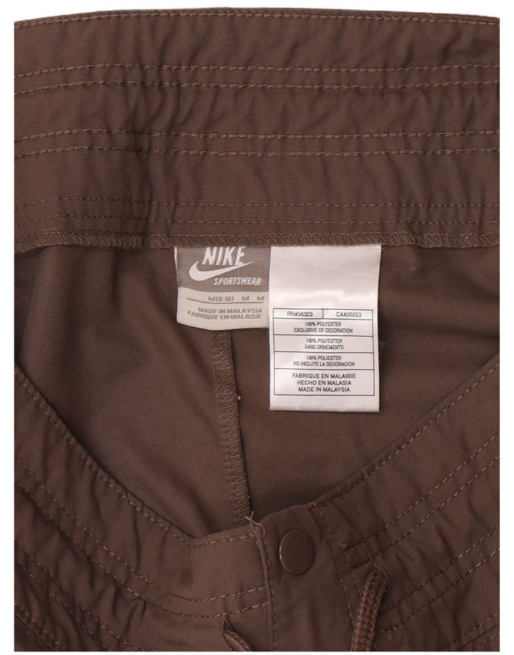 Nike Pantalones cortos chinos para mujer UK 8/10 Small W34 Marrón Poliéster