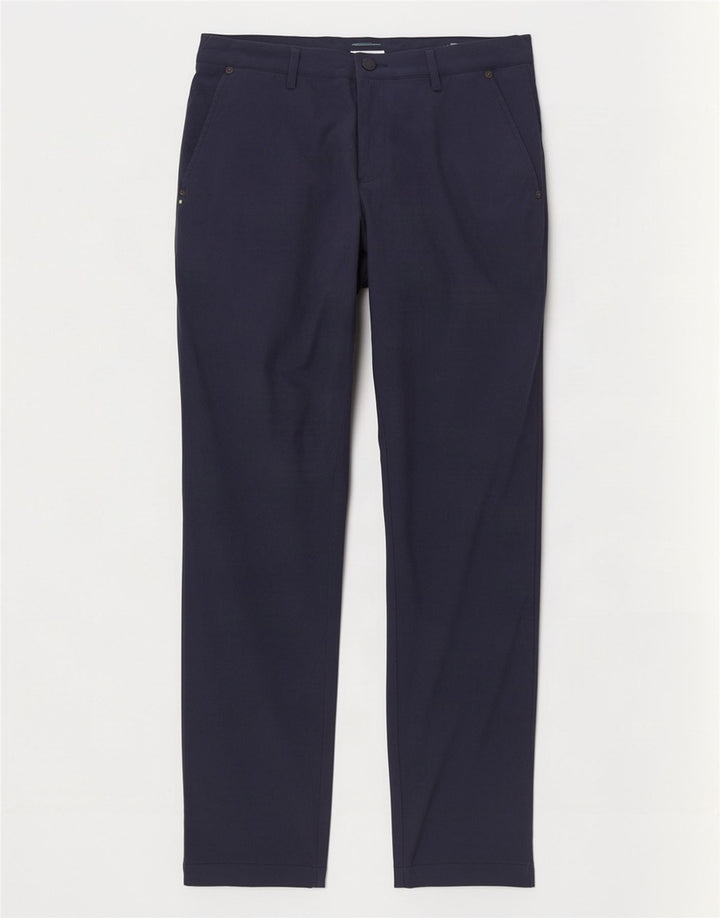 Hugo Boss Hombre Pantalón Chino Slim W30 L31 Poliéster Azul Marino