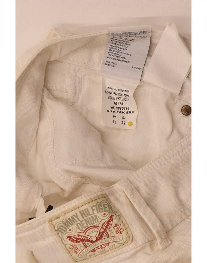 Vaqueros ajustados para mujer Tommy Hilfiger W25 L32 Algodón blanco