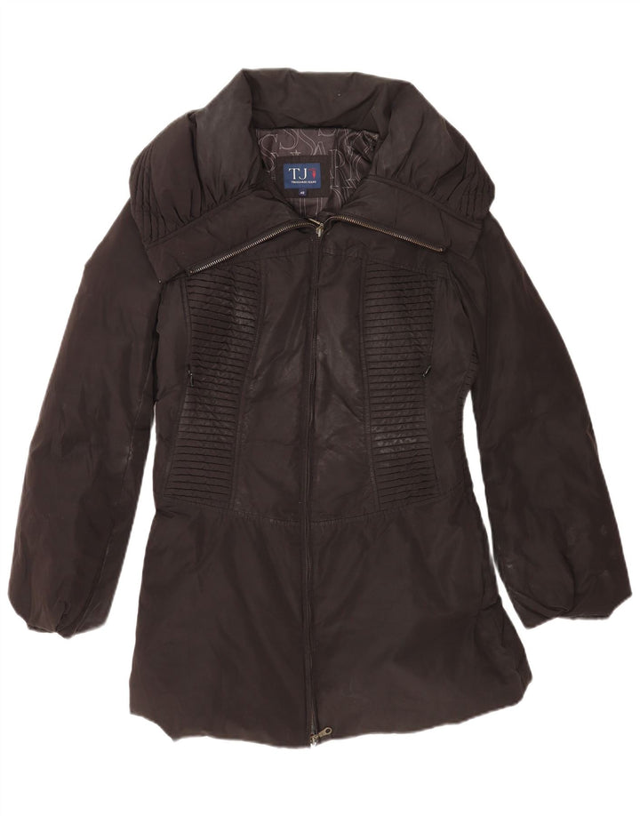 Abrigo Mujer Trussardi Jeans Acolchado IT 40 Small Negro Poliéster