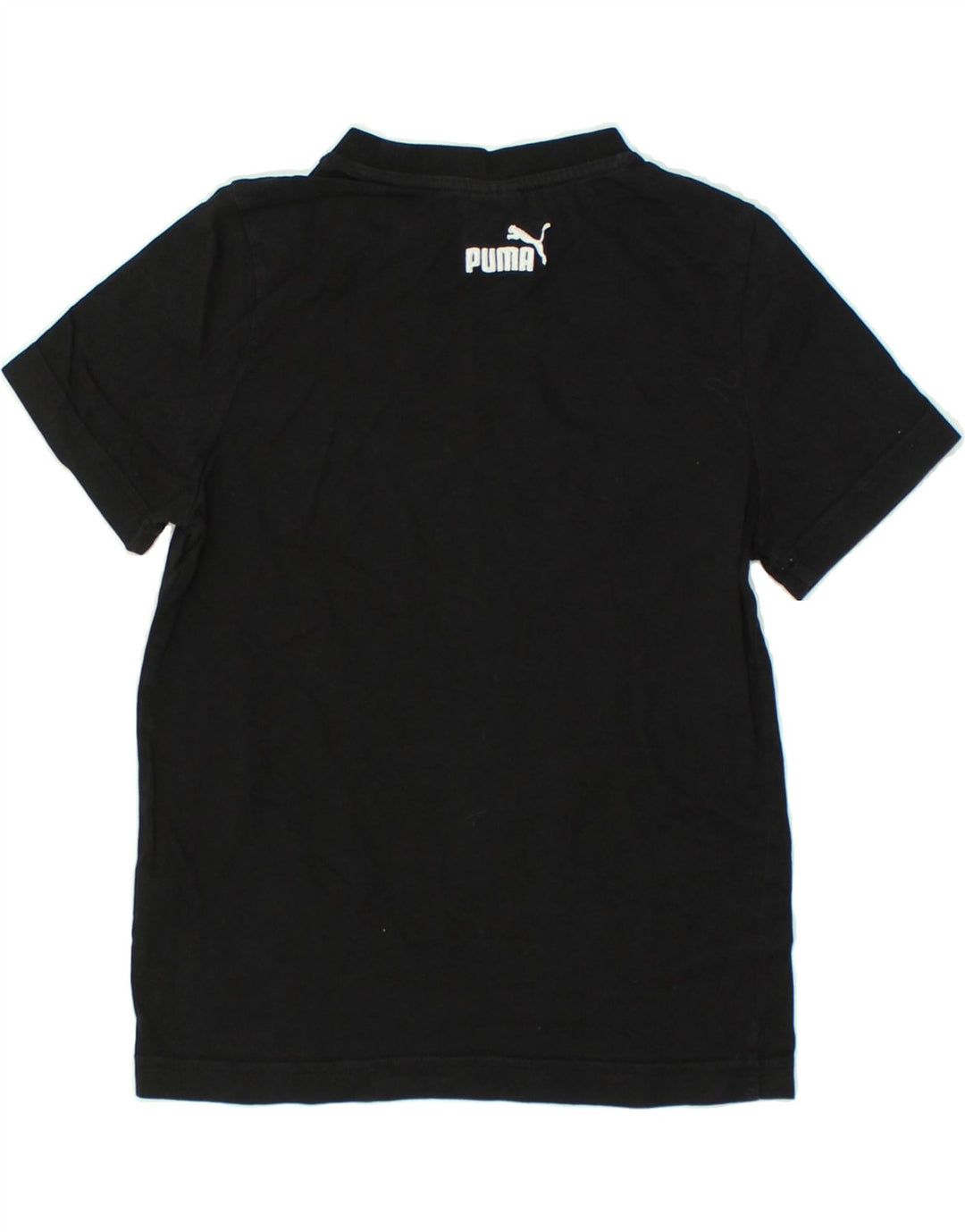 PUMA Boys Graphic T-Shirt Top 9-10 Years Medium Black Cotton | Vintage Puma | Thrift | Second-Hand Puma | Used Clothing | Messina Hembry 
