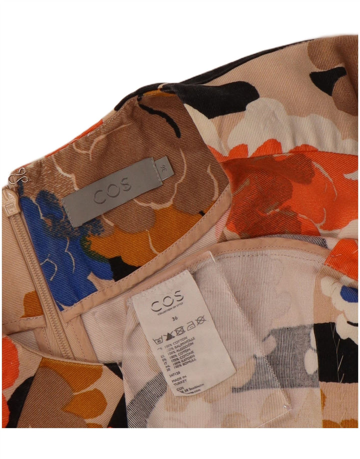 COS Vestido recto para mujer EU 36 Pequeño algodón floral multicolor