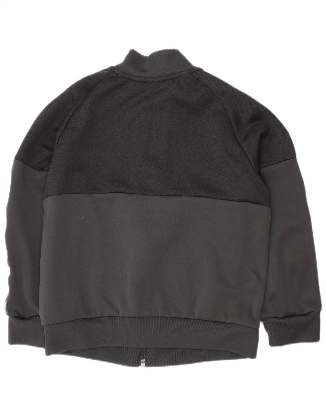 ADIDAS Boys Graphic Tracksuit Top Jacket 6-7 Years Grey Polyester